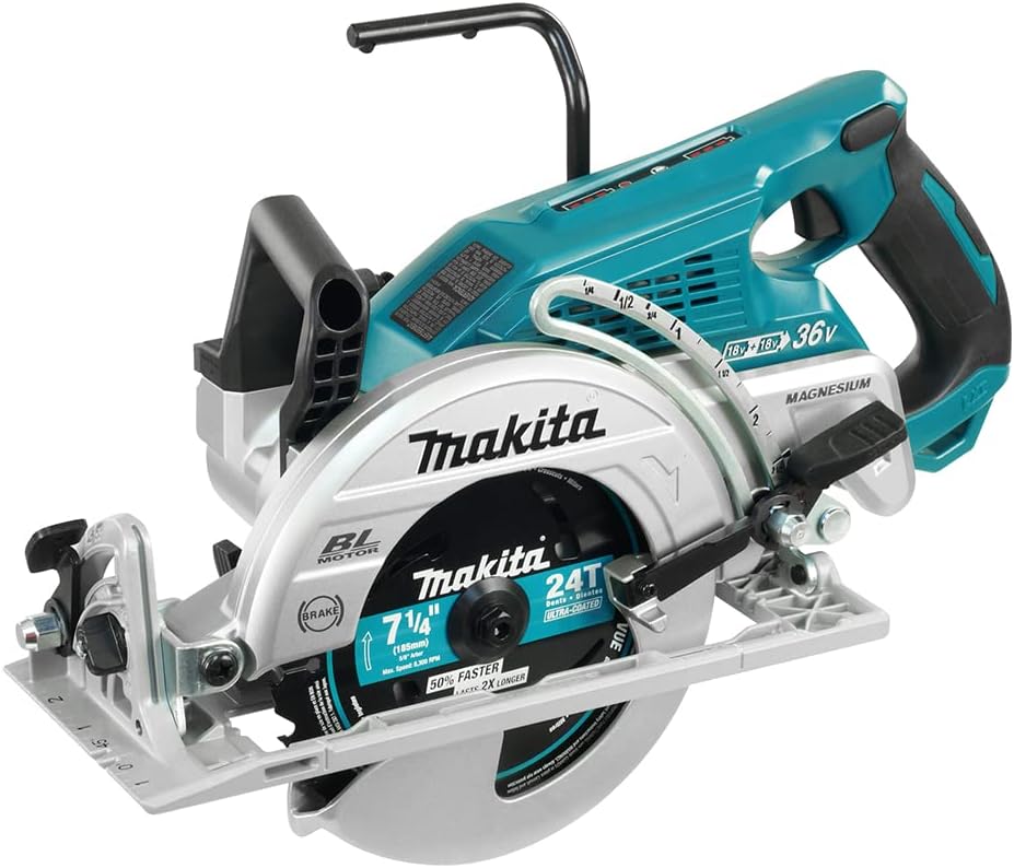 Mini Scie Circulaire Sans Fil 18V - Compatible Batteries Makita, 4 Lames, Coupe 22 Mm, Moteur Sans Balais