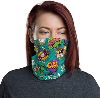Comic Speech Bubbles Style Breathable Washable Neck Gaiter