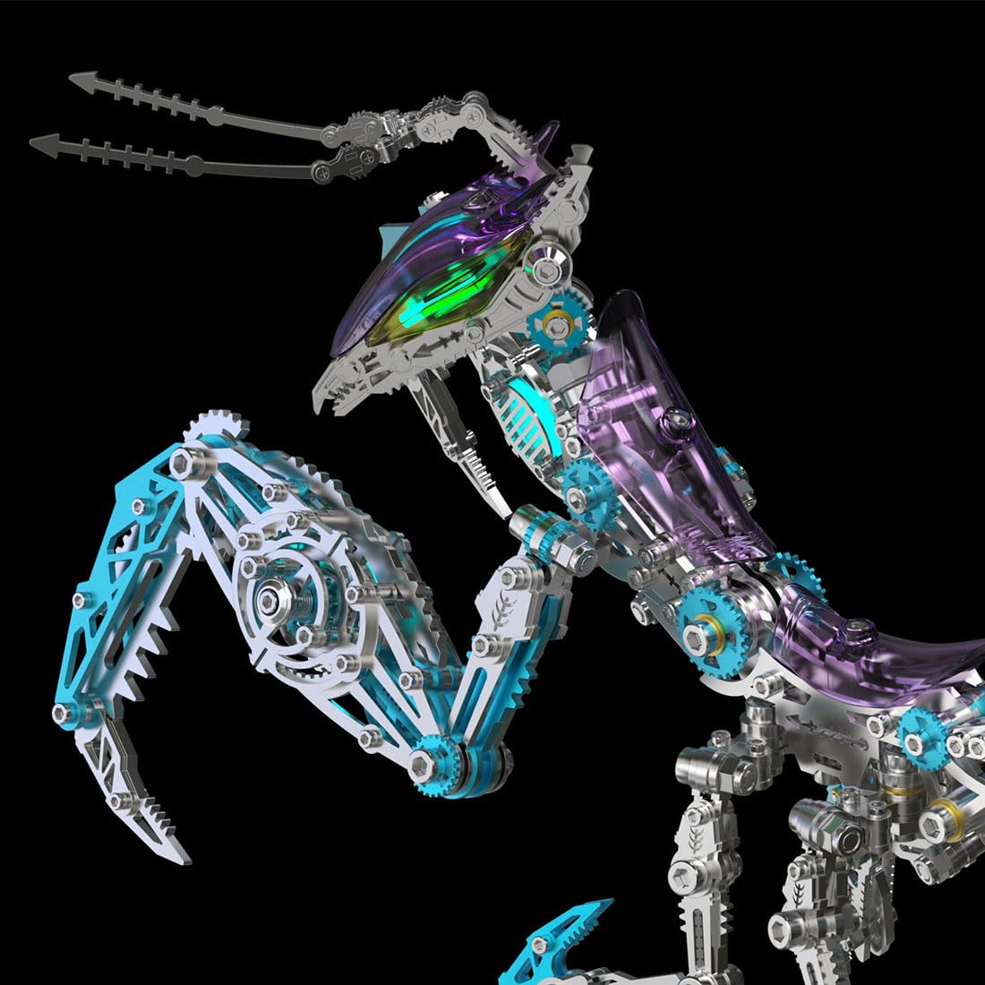 Set di 1000 puzzle in metallo 3D per modellini, per adulti con attrezzi (viola)