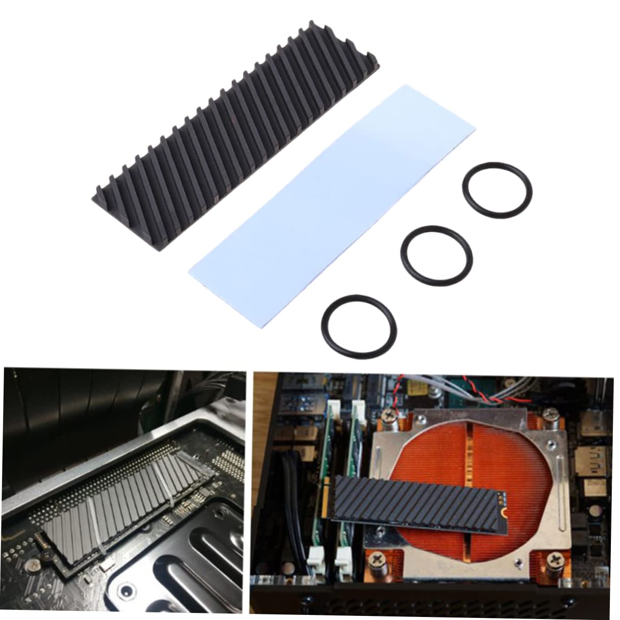 jojofuny 5pezzi Dissipatore Di Calore Rame Per Ssd Alta Efficienza Termica Con Grafene Compatibile Con Dispositivi Nvme Ottimizza Raffreddamento e La Prestazione Del