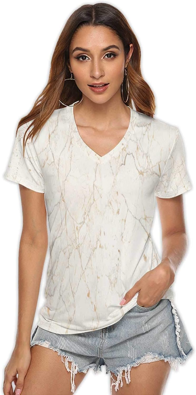 Peach Moroccan Trellis Pattern White Outline Vector Women Casual 3D Print Short Sleeve T Shirt Tees v55494,S