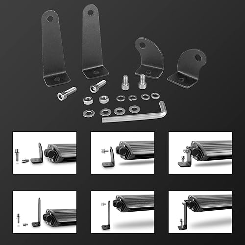 Miniatura 7 de SKYWORLD Barra de luz LED de una sola fila de 49 pulgadas, 240 W, punto delgado, antiniebla LED y parachoques de techo de conducción, barras de luz