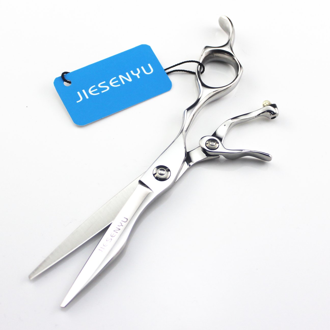 Ciseaux de coiffure professionnels japonais JIESENYU en acier premium avec leur sac de rangement