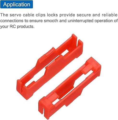 Miniatura 4 de MECCANIXITY 50 clips de cable servo, extensión de servo ABS, soporte de fijación de hebilla de cable de seguridad para avión a control remoto,