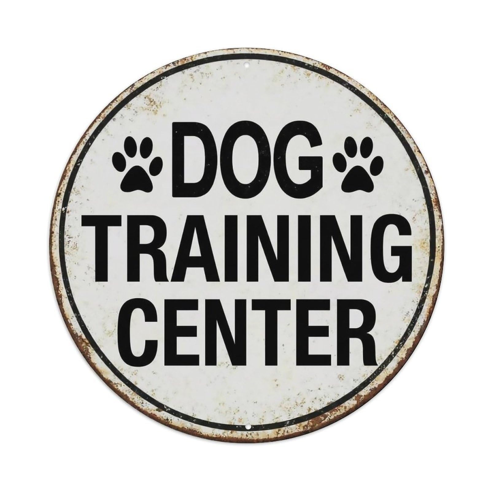 Vintage Dog Training Center Studio Metal Tin Sign
