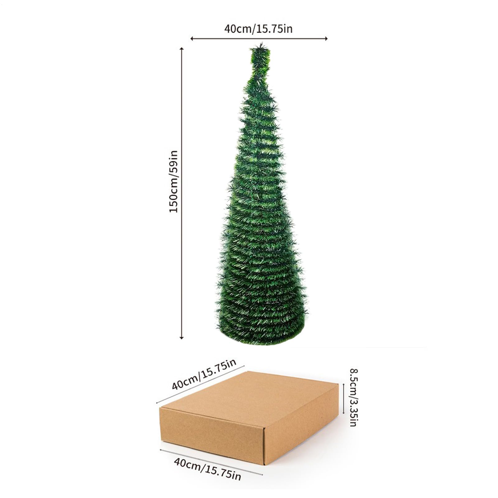 Árbol De Navidad Artificial Plegable Artificial Para Exterior 1,5 M