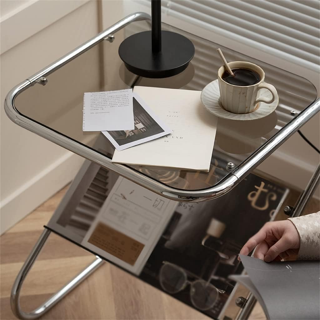 Side Table/End Table,Nordic Floor-to-Ceiling Bookshelf Display Rack Modern Clapboard Side Magazine Cabinet Storage Rack