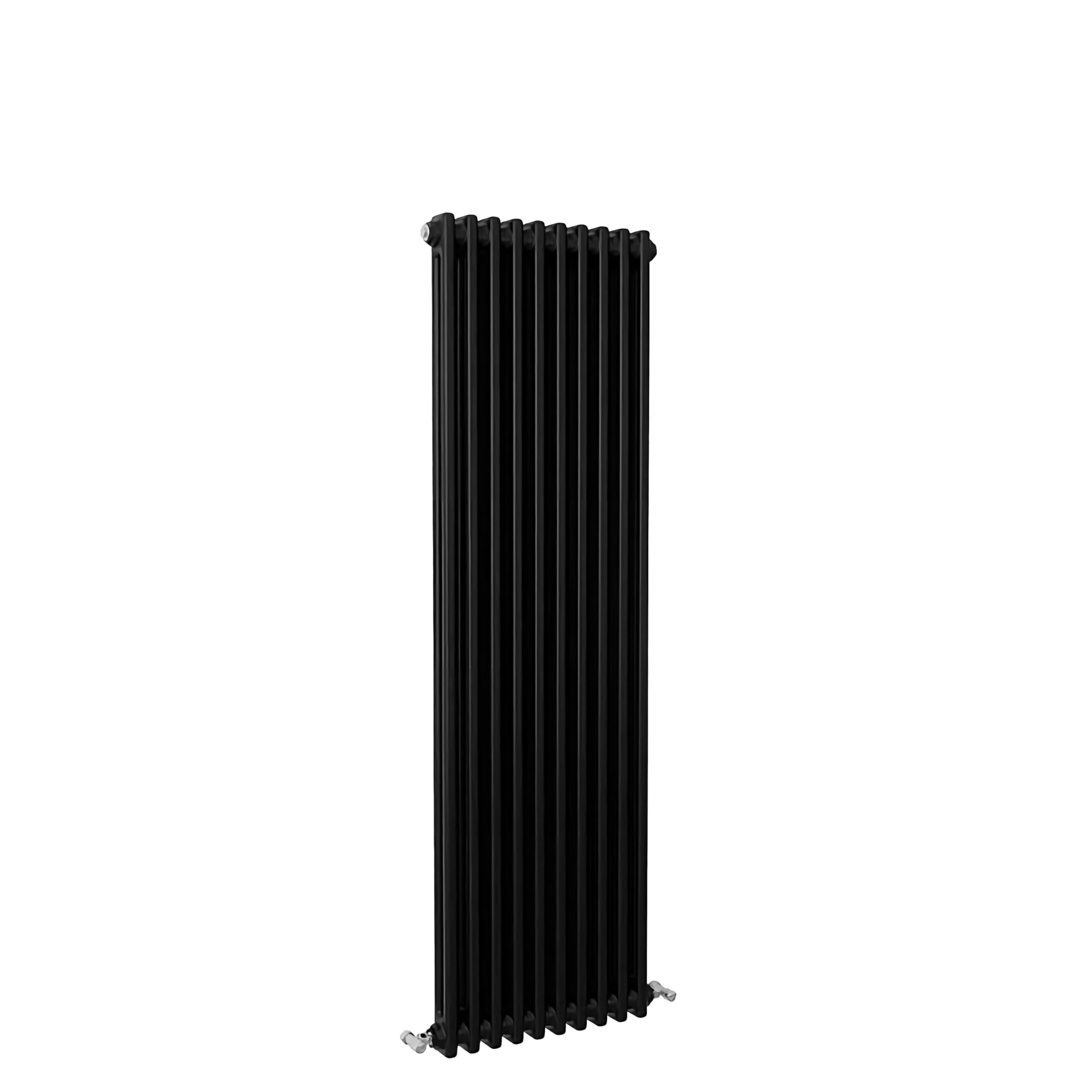 SLINE SANITARY Traditional 2 Column Cast Iron Style Radiator Vertical Black 1500x470mm