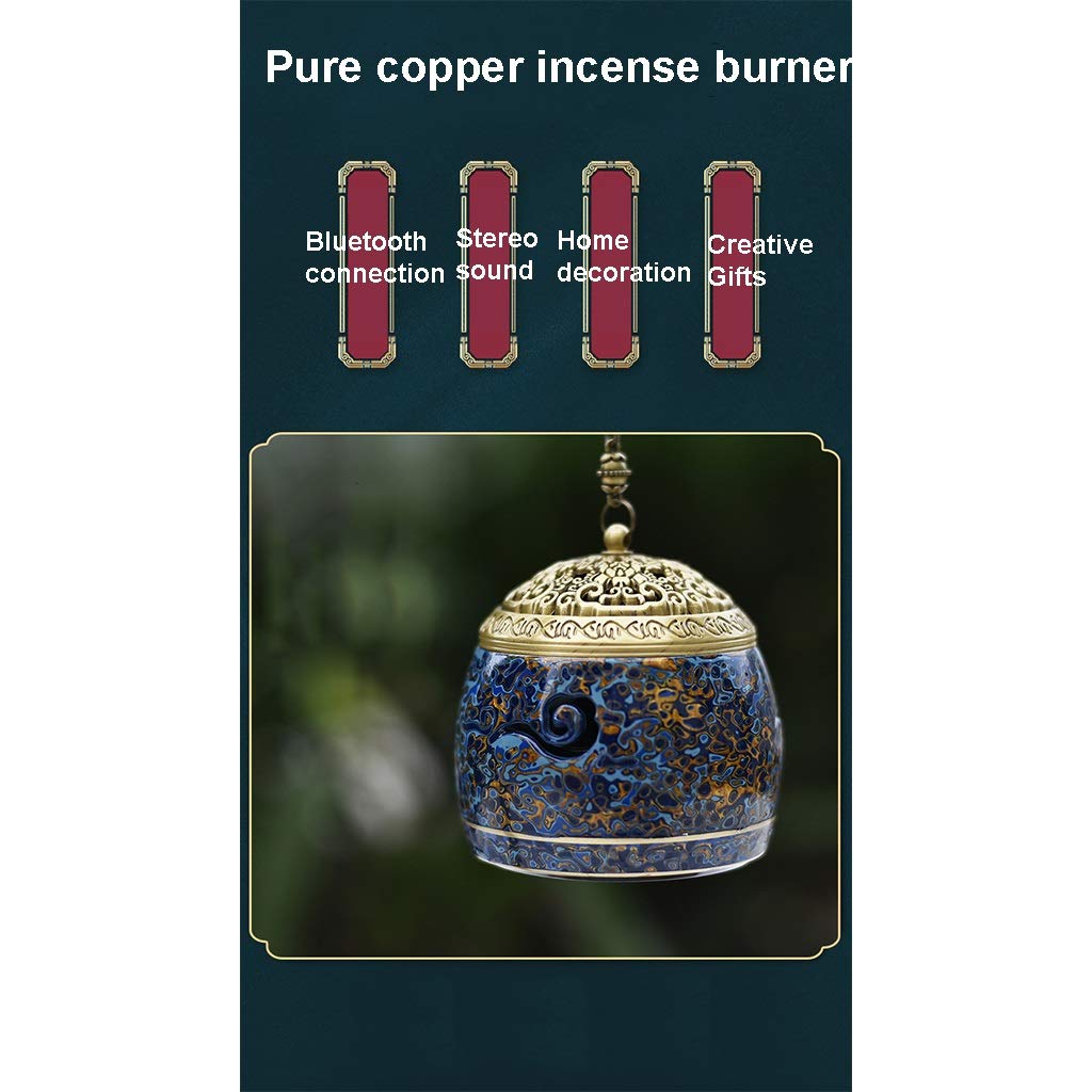 Kupfer Räuchergefäß Weihrauchbrennerhalter, Weihrauchbrenner, Räucherstäbchenhalter Für Home Office Dekoration Geschenk, Geeignet Für 4 Stunden / 2 Stunden Platte Weihrauch (Color : Red)