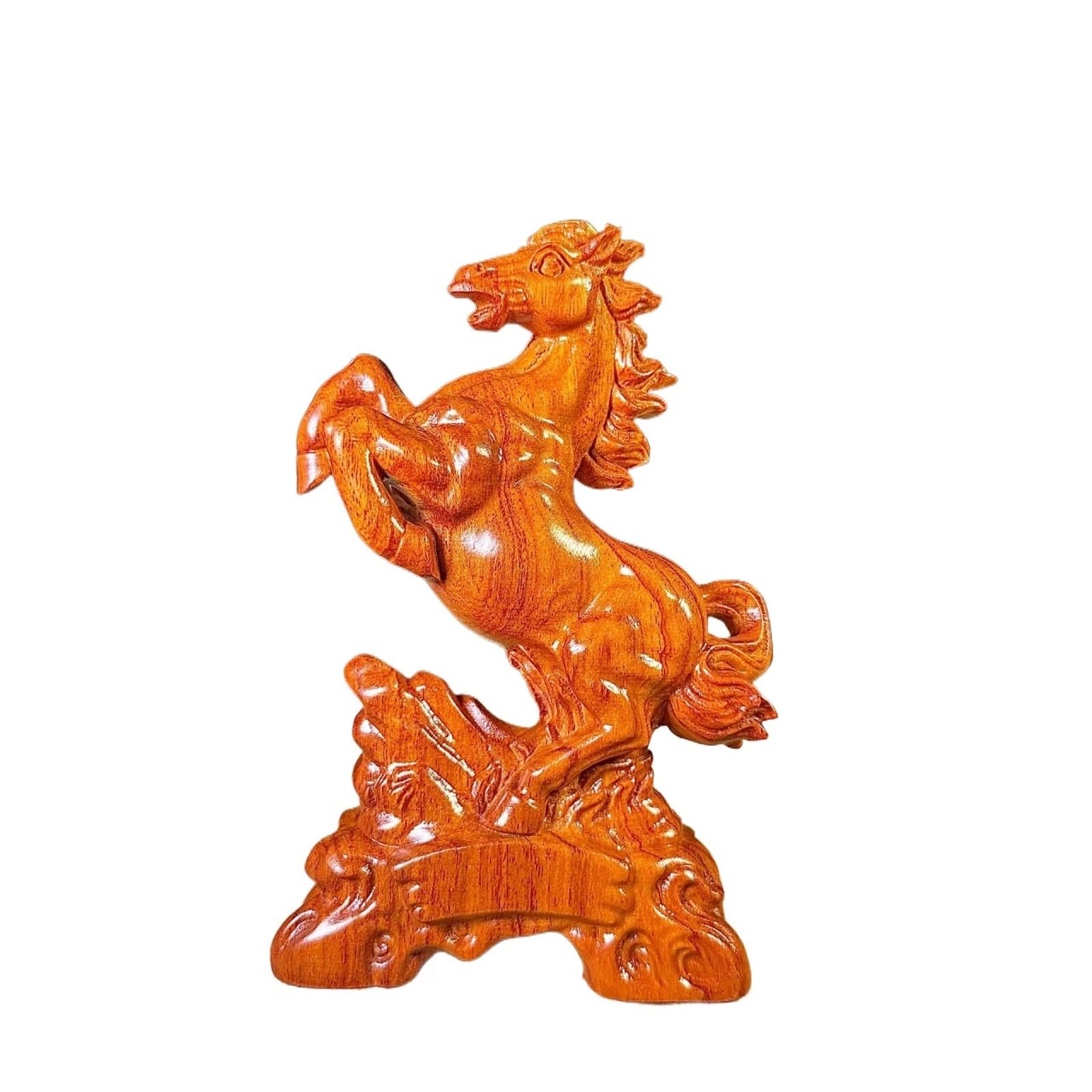 Miunihuooo Horse Ornament Horse Wooden Carving Horse Figurine Resin Sculpture Collectible Fengshui for Lovers(Light green)