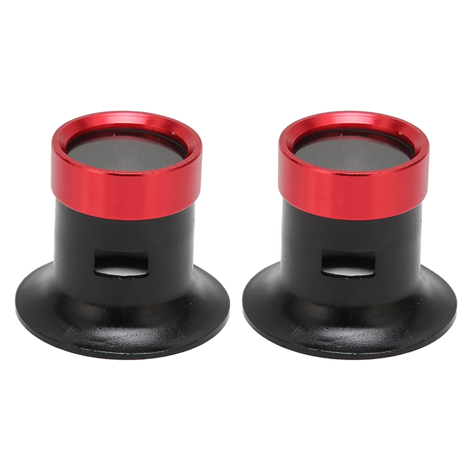 2pcs Watchmaker Loupe, 3X Jeweler Magnifier Portable Monocular Loupe Aluminum Alloy Eye Loupe Repair Anti-Dazzling Repair Magnifier Loupe