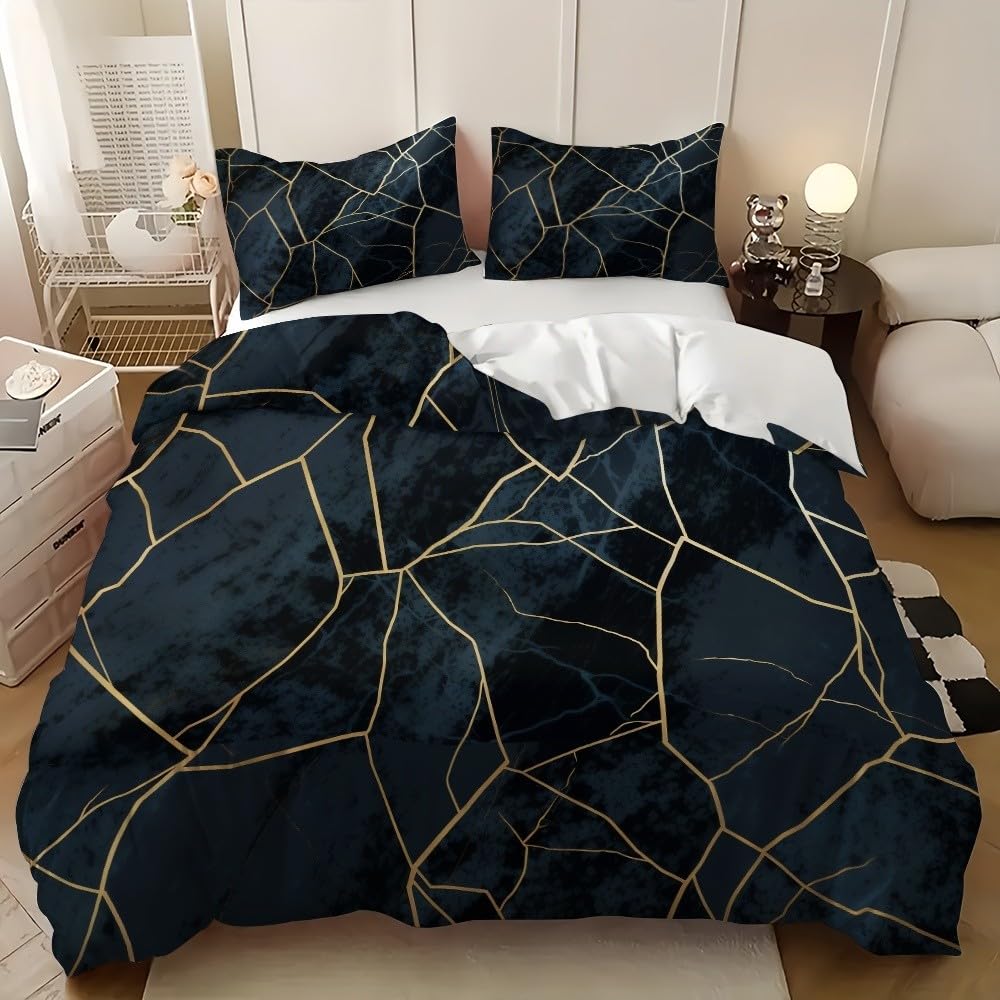 Housse de couette marbre abstrait pour transformer l'ambiance d'une chambre d'ado ou d'adulte