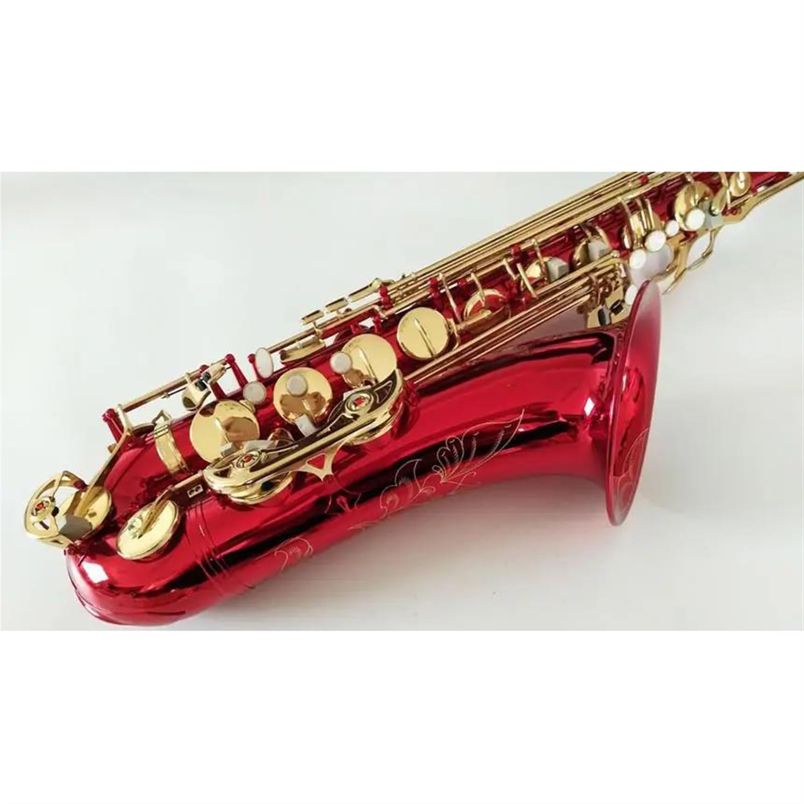 Saksofon Instrument Muzyczny Bb Saksofon Tenorowy Korpus Z Mosiądzu Złoty Klucz Saksofon Z Ustnikiem