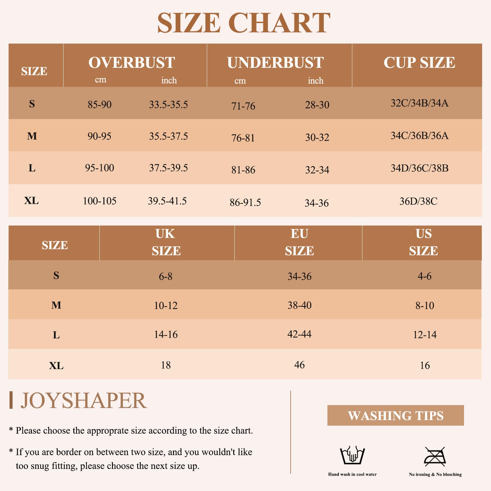 Joyshaper Damski biustonosz bez fiszbin bez fiszbin, biustonosz typu bandeau, biustonosz typu push-up, bez ramiączek, górna część