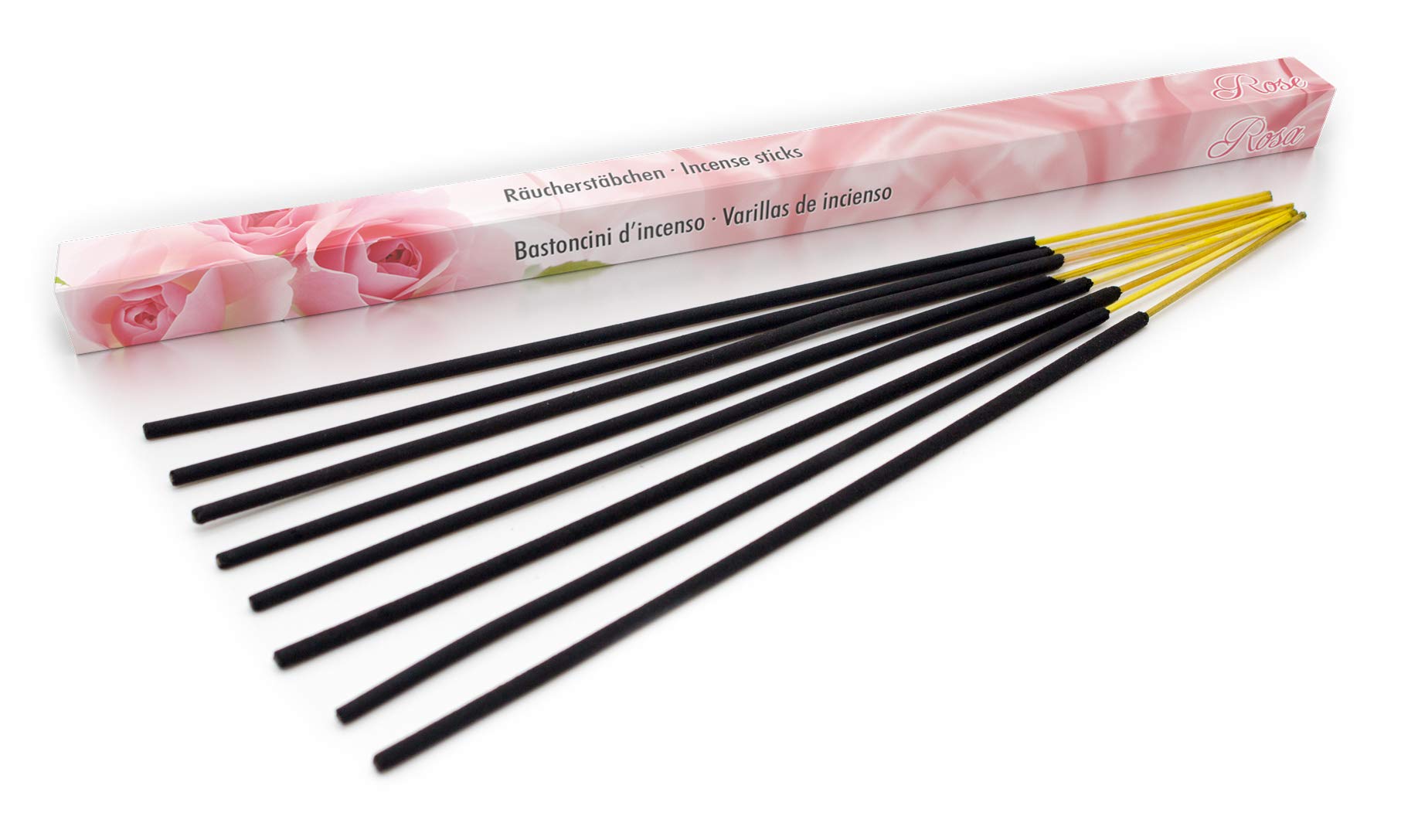 Varillas De Incienso Prémium Con Diseño De Rosa: Natural Tradicional De La India De Fabricación Justa. Paquete Grande De 10 Cajas = 80 Unidades Cada
