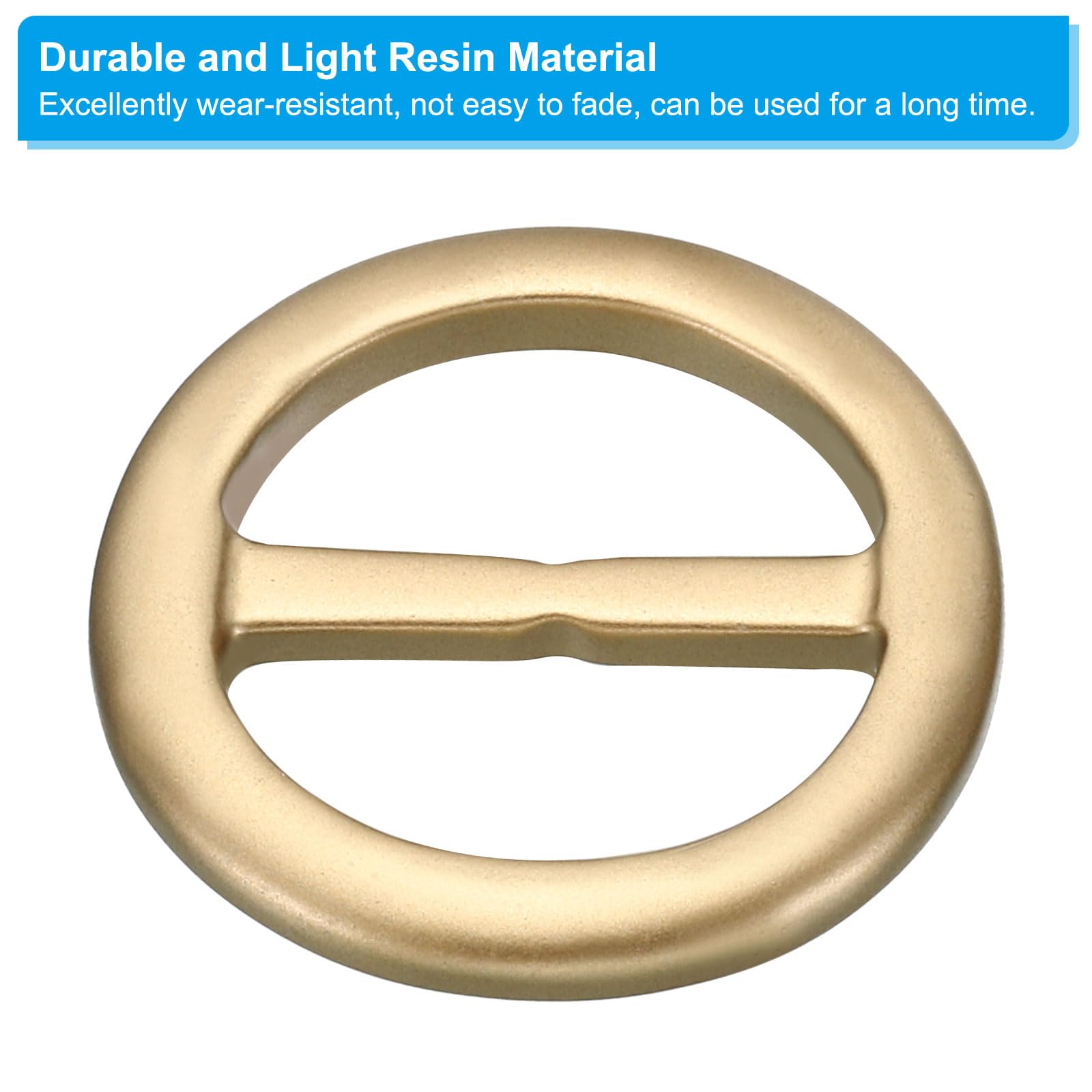 PATIKIL 1.4inch Resin Scarf Ring Clip, 8Pcs Circle Round Scarf Ring Buckles for Woman Silk Scarf Loose T-shirt, Decoration, Gold - Image 4
