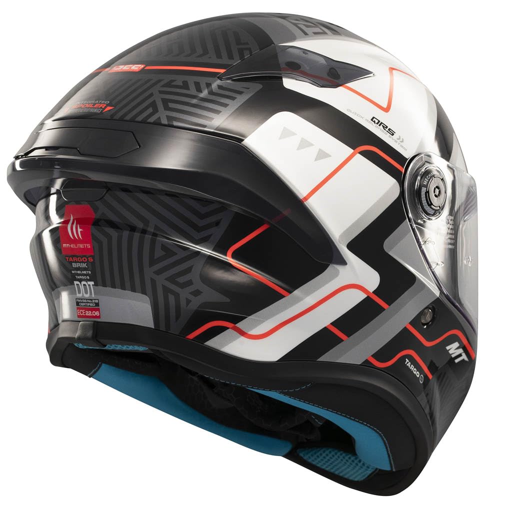 MT Helmets Targo S Designed Brik C0 Brillo - Casco de Moto Integral Homologado 22.06