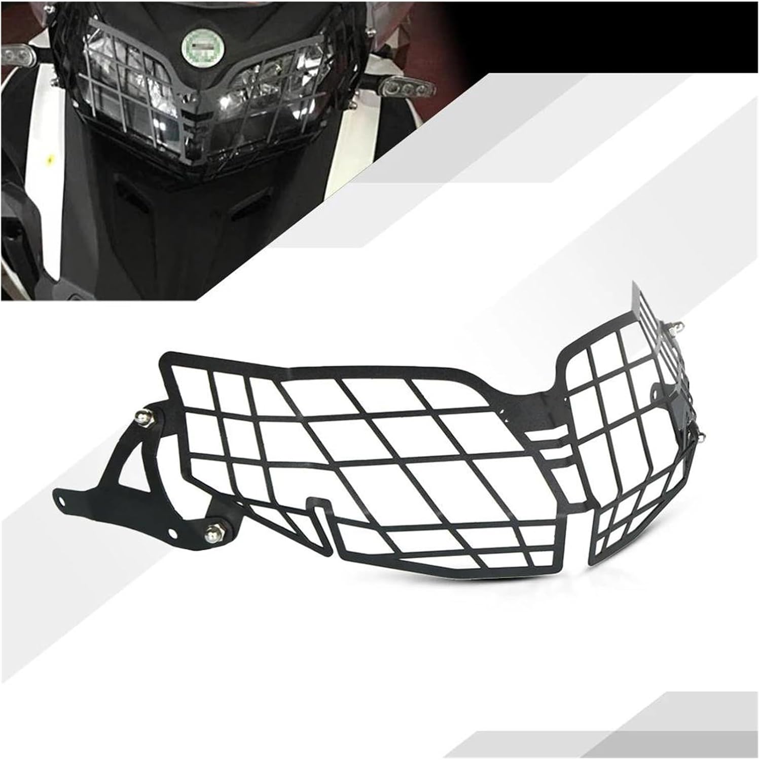 Headlight Protector Grille for TRK 502 for TRK502X 2018 2019 2020 2021 for TRK 502 X Motorcycle Headlight Head Light Guard Protector Cover Protection Grill Headlamp Grill Guard(Black)