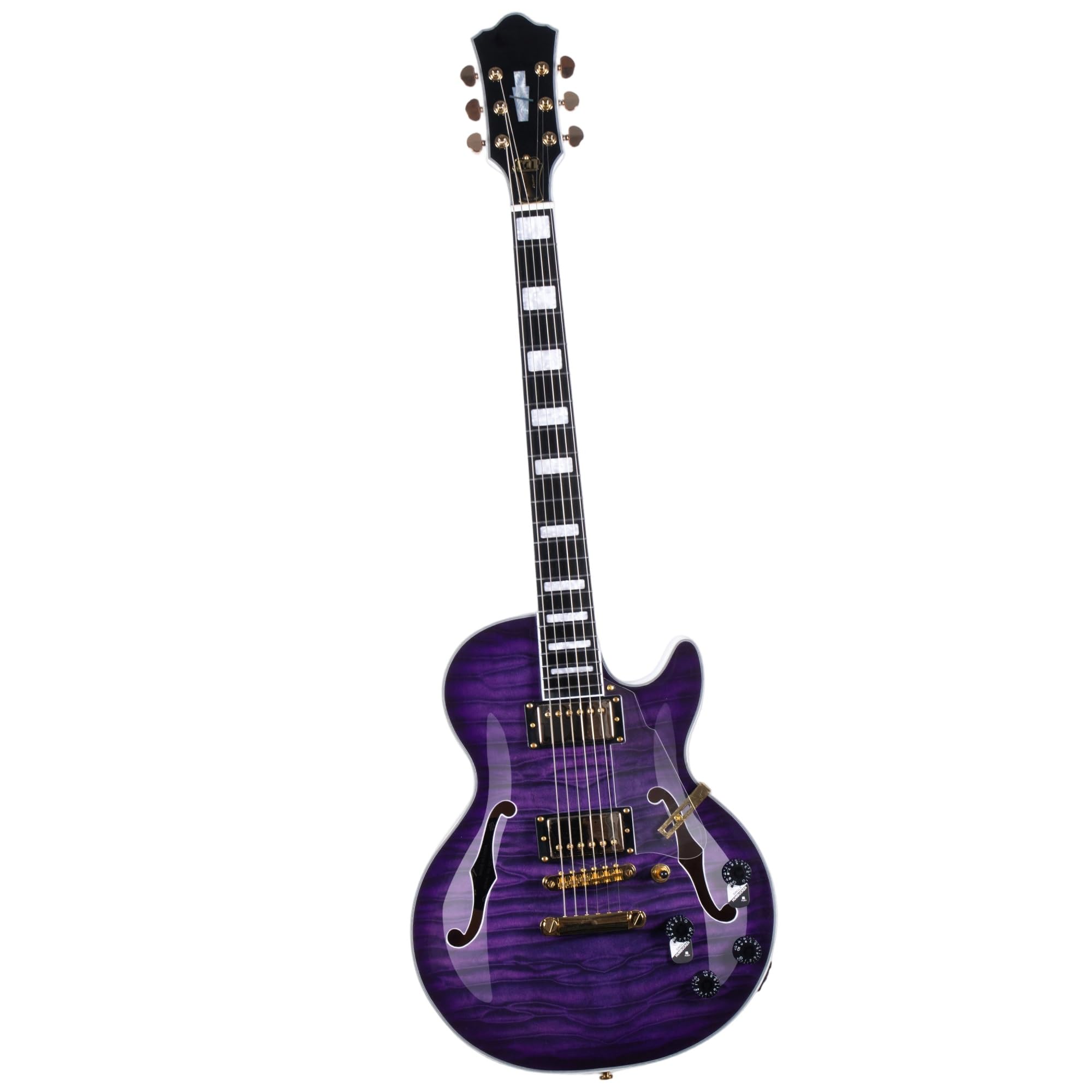 Standard Gitara Elektryczna Humbucker Pickup LP Gitara Elektryczna Palisander Podstrunnica Miłośnicy Muzyki Profesjonalna Wydajność(Purple)