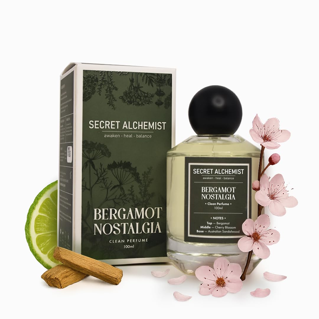 Secret Alchemist Bergamot Nostalgia Eau de Parfum 100ml | Unisex Long Lasting Clean Fresh Floral EDP | Luxury Perfume with Bergamot & Cherry Blossom