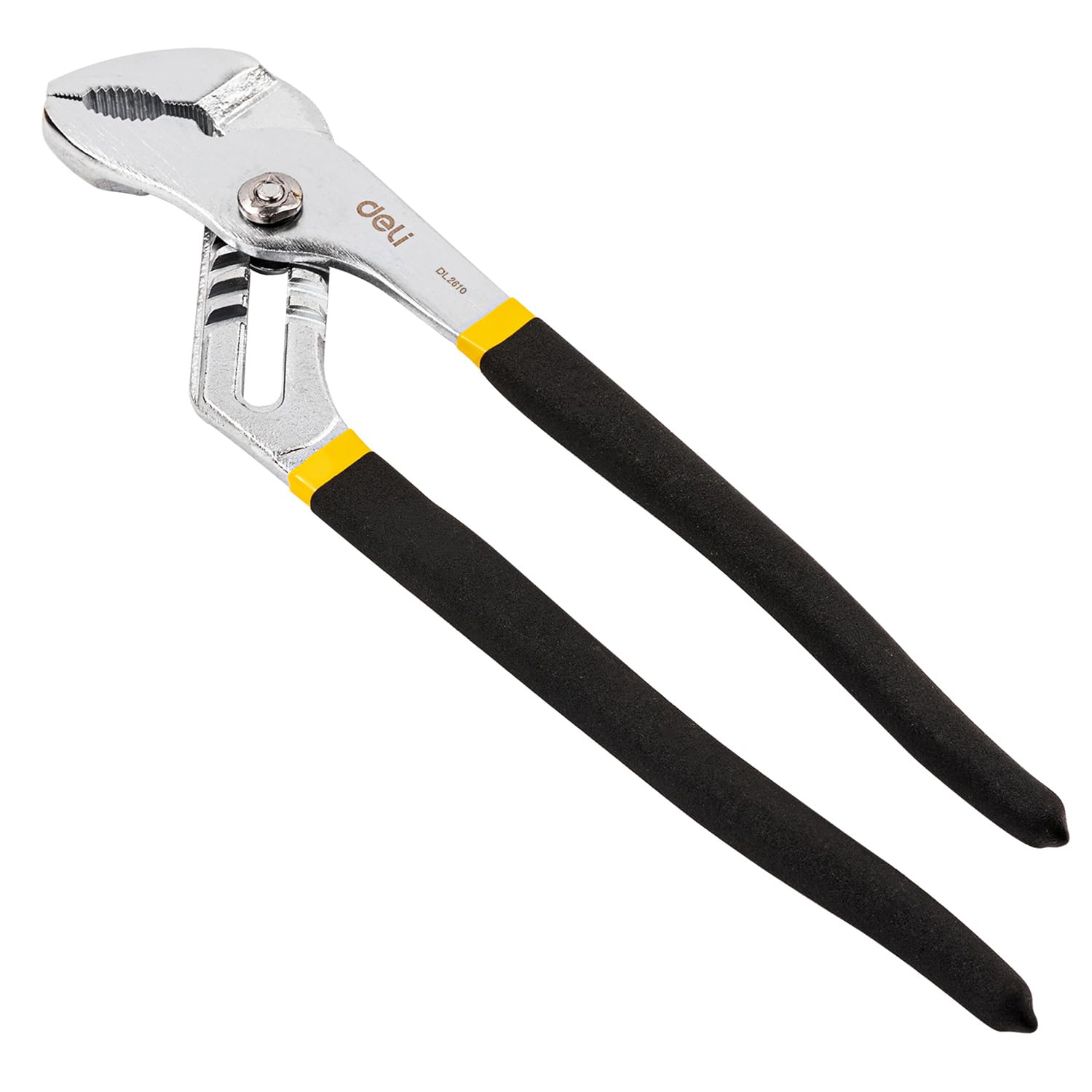 Deli DL2610 10" Water Pump Plier with 6 Position Adjustment 45-48HRC Hardness Heat-Treated Head & High Torque Grip High-Carbon Steel for Plumbing Home and Mechanical Purpose (1Pc, Yellow) (B0D9497P68) Amazon Price History, Amazon Price Tracker