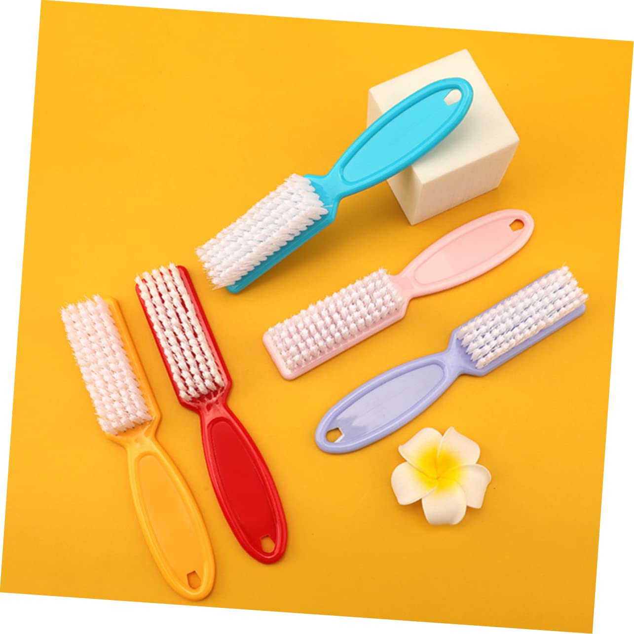 Spazzole per Unghie Facile da Trasportare Leggere in Plastica Set 24 Pezzi Colore Casuale Manico per Manicure la Pulizia delle Unghie in Viaggio