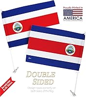 Vista 244 de Bandera de Estados Unidos con poste para coche, bandera para carros, 2 unidades, bandera de América, capó para auto, 4 de julio, decoración