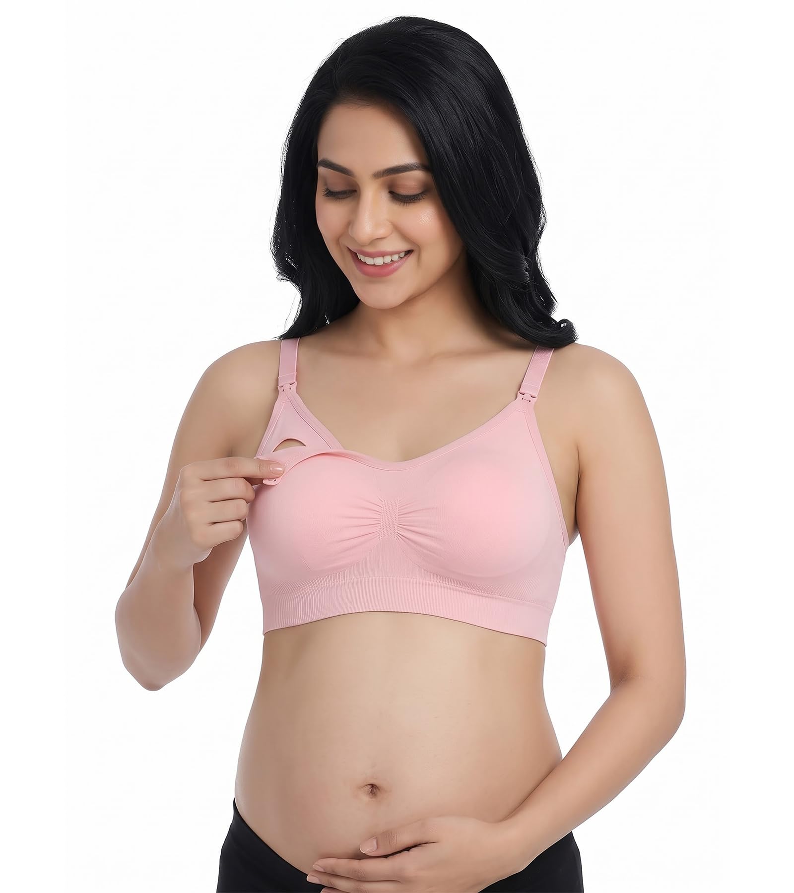 Comfort Revolution Seamless Bra -Easy lite Full-Coverage Wireless Everyday Bra with Soft Comfort with Removable Pad.-image-6