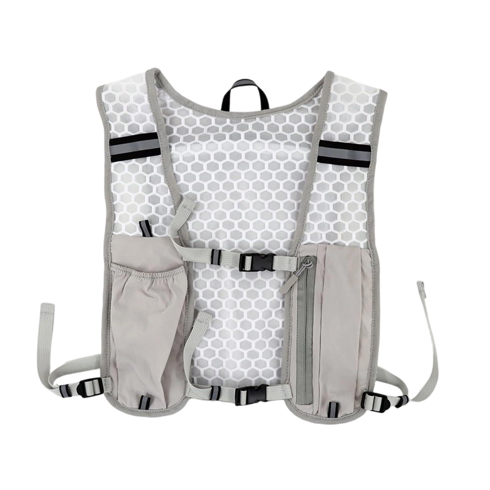 CLKE Running Hydration Vest Backpack for Women Men, Lightweight Adjustable Hydration Pack with Phone Holder, for Trail Running, Hiking, Cycling and Marathon (Gray)