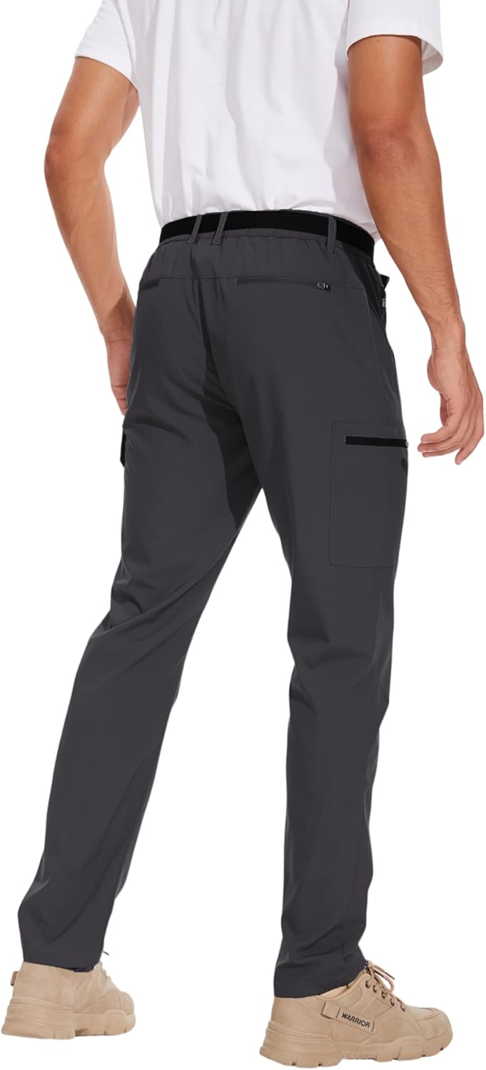 NATUVENIX Hiking Pants Men Lightweight Travel Pants for Men Quick Dry Mens Fishing Pants Water Resistant Cargo Work Pants - Image 4