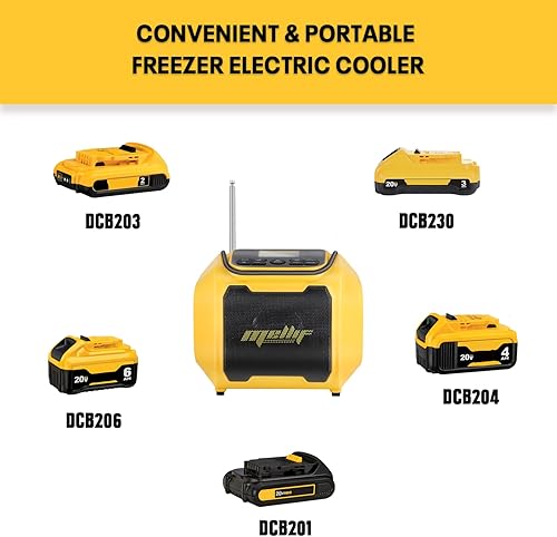 Miniatura 5 de Mellif Altavoz de radio AMFM para batería de 20 V inalámbrico al aire libre TWS altavoz de emergencia radio meteorológica SOS y graves pesados,