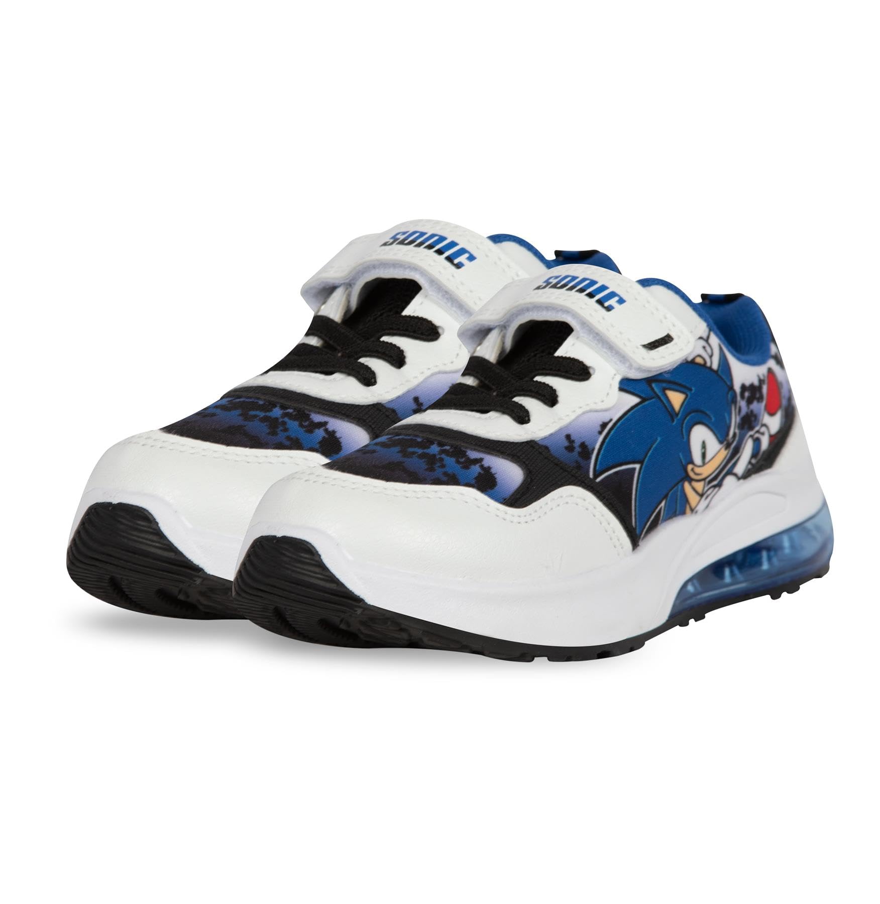 Sonic The Hedgehog Zapatillas para Niños Light-Up con Suela LED Zapatillas Oficialmente Licenciadas Sega con Cierre de Velcro Lema Zapatillas para Niños y Niñas Tallas EU 26-33
