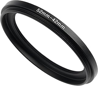 52mm to 42mm Step-Down Ring Filter Adapter,for All Brands UV ND CPL, Metal Ring Step-Down Rings Adapter Filter (52mm-42mm)