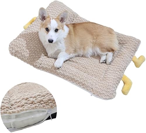 CHULPET Cat Bed, cama súper suave con cremallera lateral, alfombrilla para perro