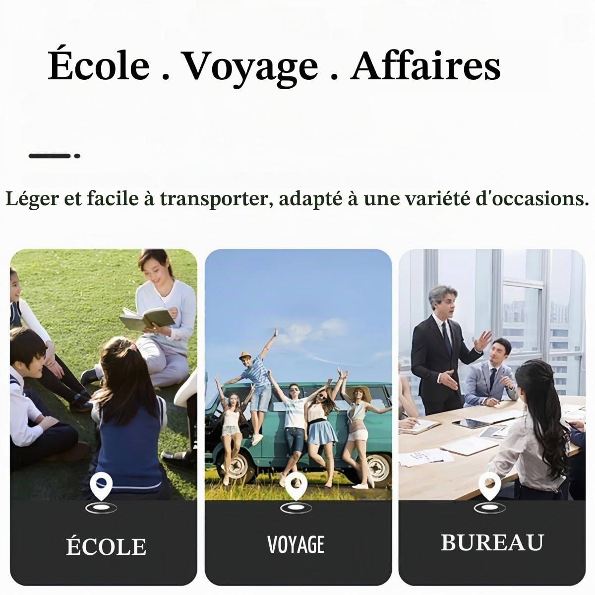 Sac à Dos à Roulettes pour Ordinateur Portable, Sac a Dos Voyage Antivol pour Voyage/Affaires/Université/Femme/Homme