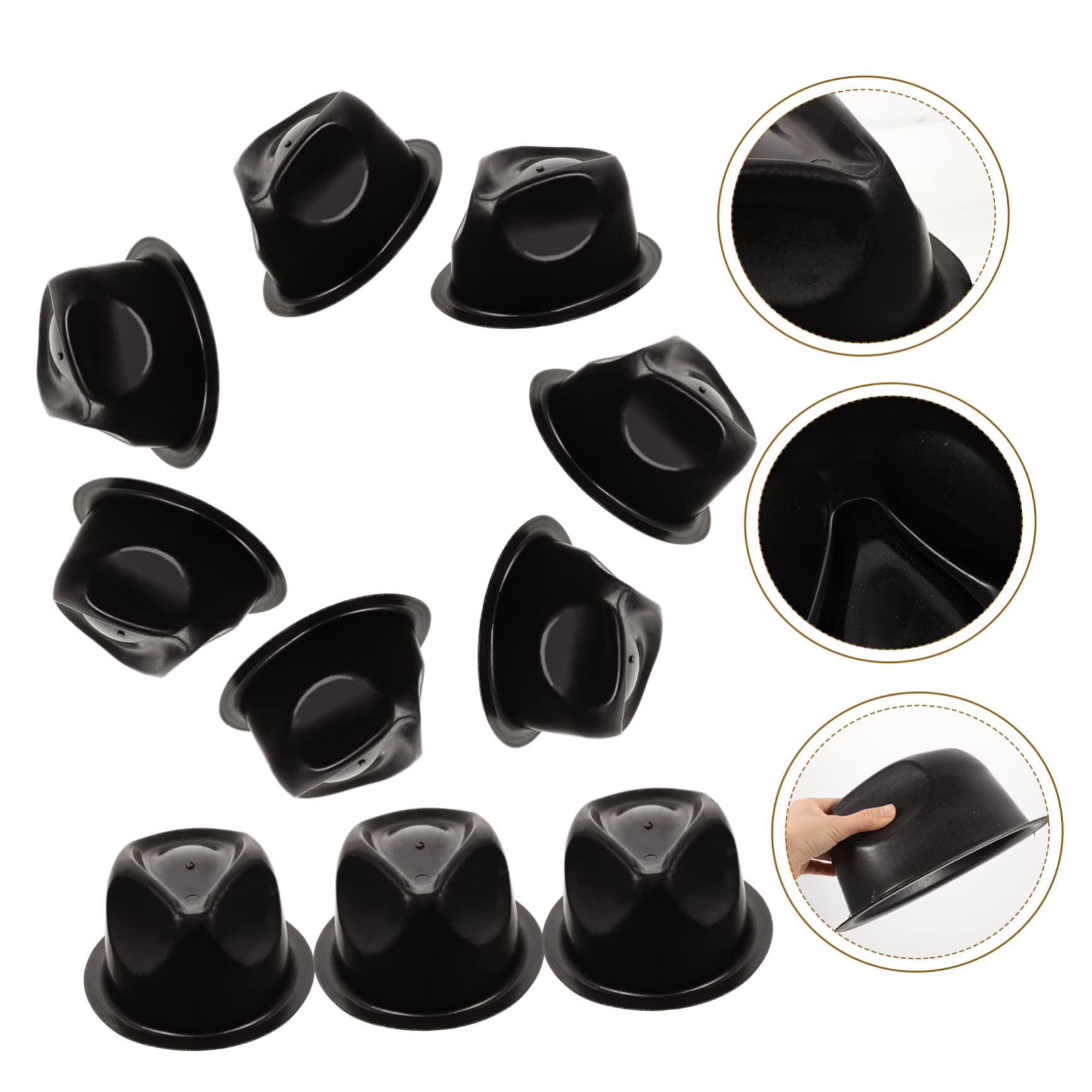OUNONA 10 Piezas Sostenedor Del Sombrero Estante De Almacenamiento De Sombreros De Tienda Organizador De Sombreros De Vaquero De Polivinilo Escritorio Perchero 57c