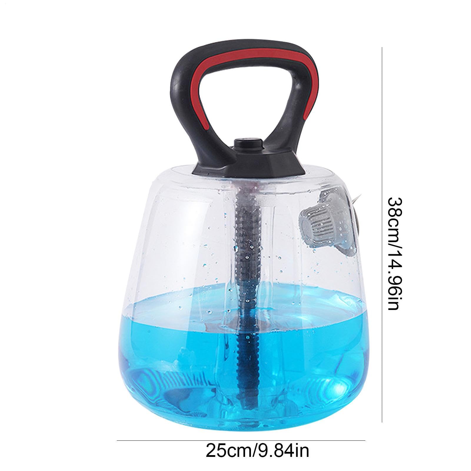 Kettlebell ad acqua – PVC 25 x 25 x 38 cm | Kettlebell regolabile fino a 8 | kg | Attrezzatura fitness portatile per stabilità | Strumento di allenamento e allenamento a casa