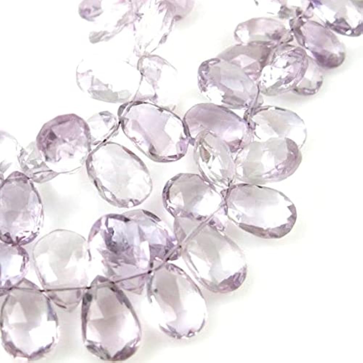 Perles de améthyste rose LKBEADS en forme de poire 10mm pour création de bijoux DIY