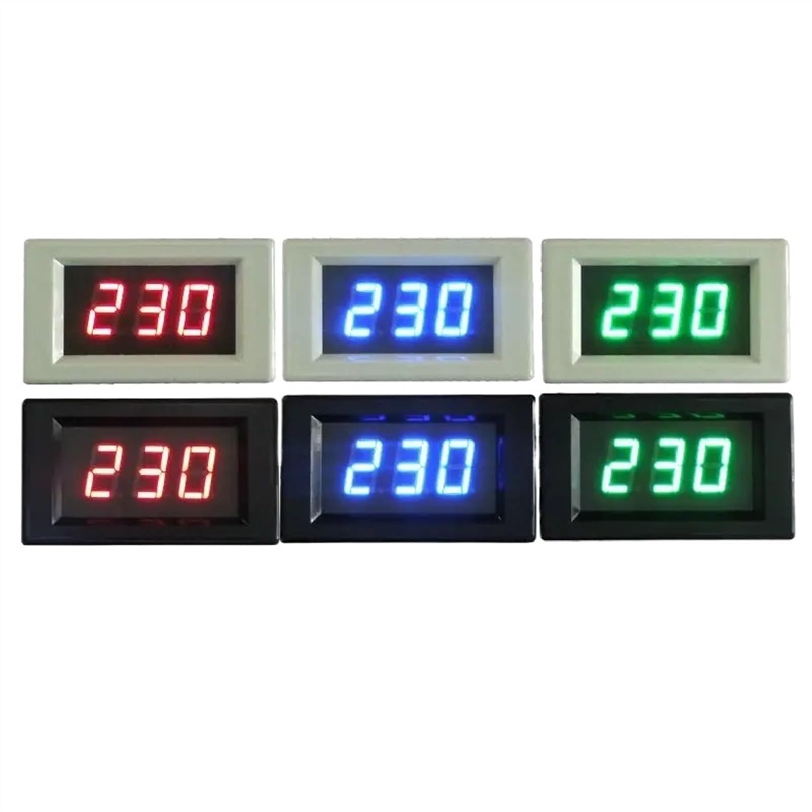 Voltímetro de CA LED, medidor de voltaje, AC30-500V, Monitor de voltaje Digital, AC120V, 240V, 380V, Detector de voltaje, medidor de Panel de voltios D85(Red digits (Black))