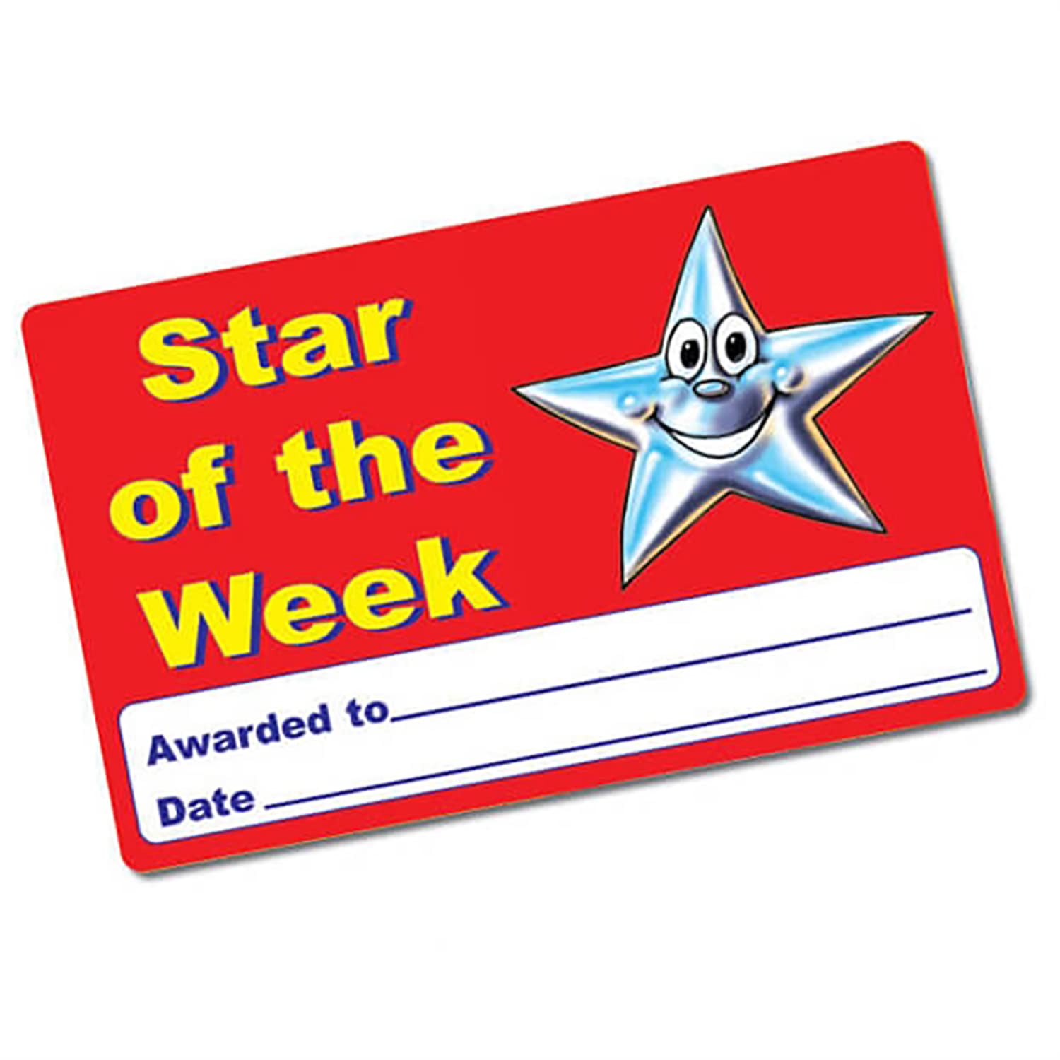 10 Magnetic Star of The Week Red School Certificards Primary Teaching Services