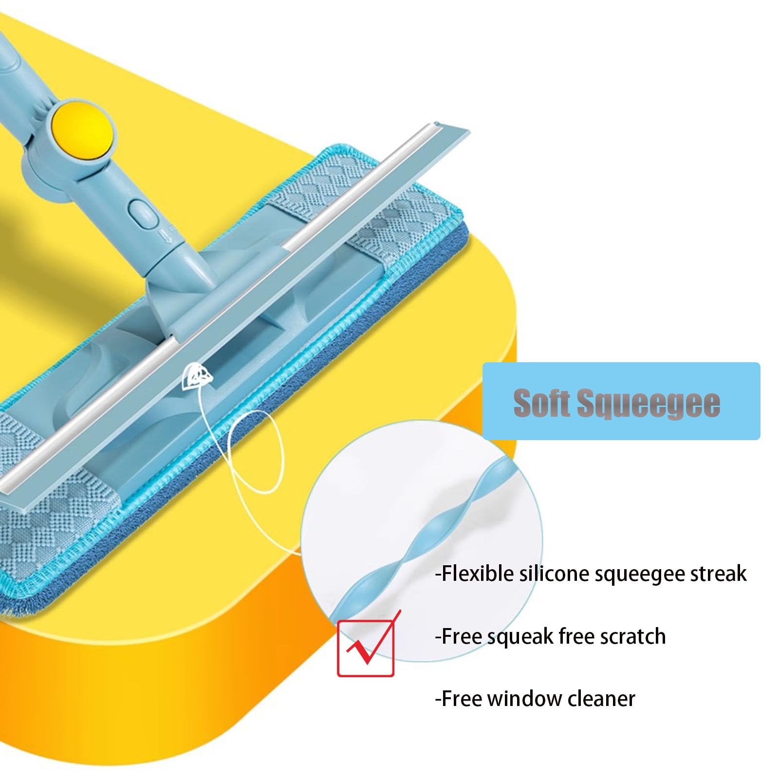 Limpiacristales Limpiador de Ventanas Escobilla limpia cristales, escobilla telescópica de acero inoxidable con cuchilla de goma, multiusos para limpiar parabrisas de coches, ventanas exteriores y del