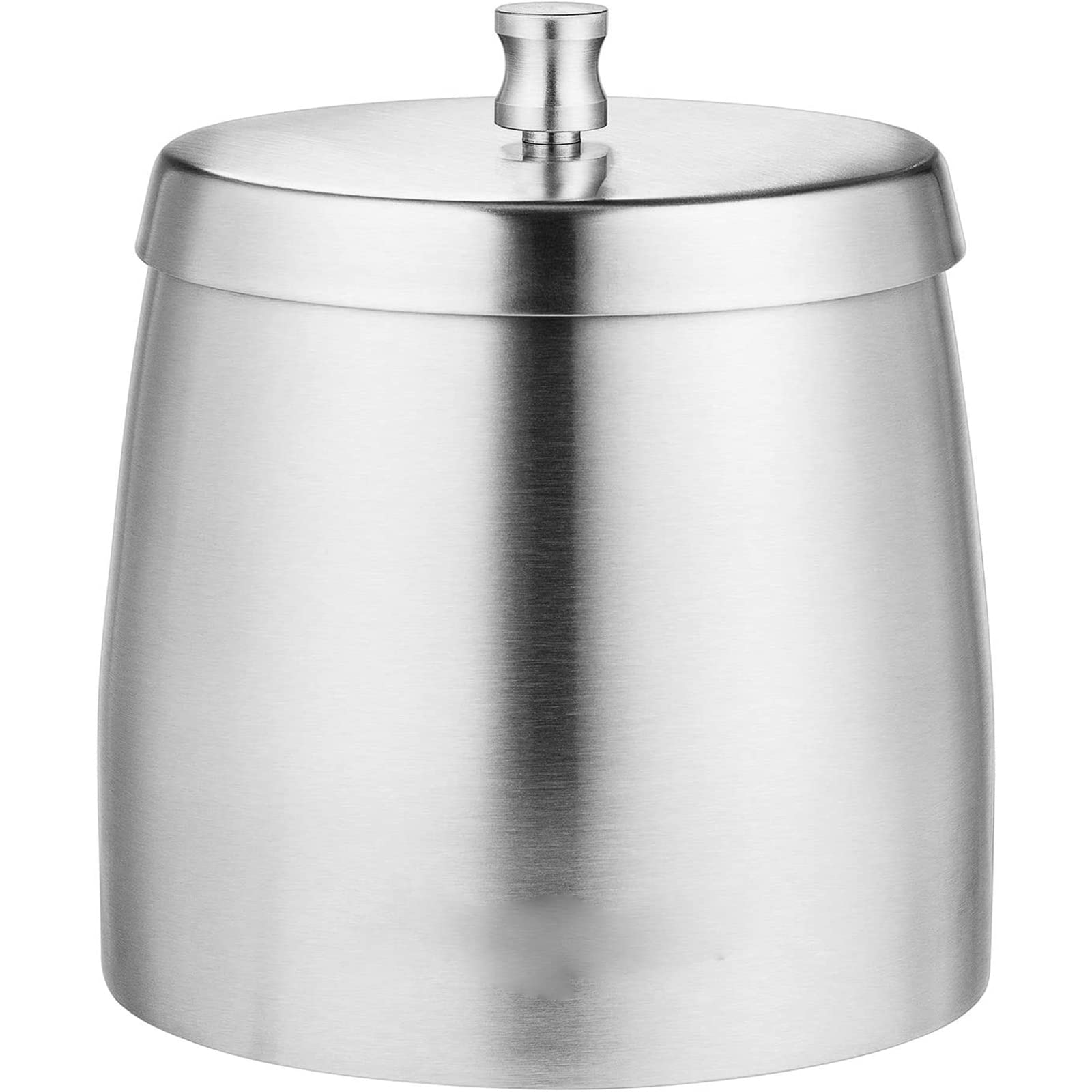 Ashtray with Lid for Cigarette, Stainless Steel Smokeless Odorless Windproof Ashtrays for Home Office Tabletop Outside Patio Outdoor Balcony(3.55"x3.0"x3.35") (Silver)