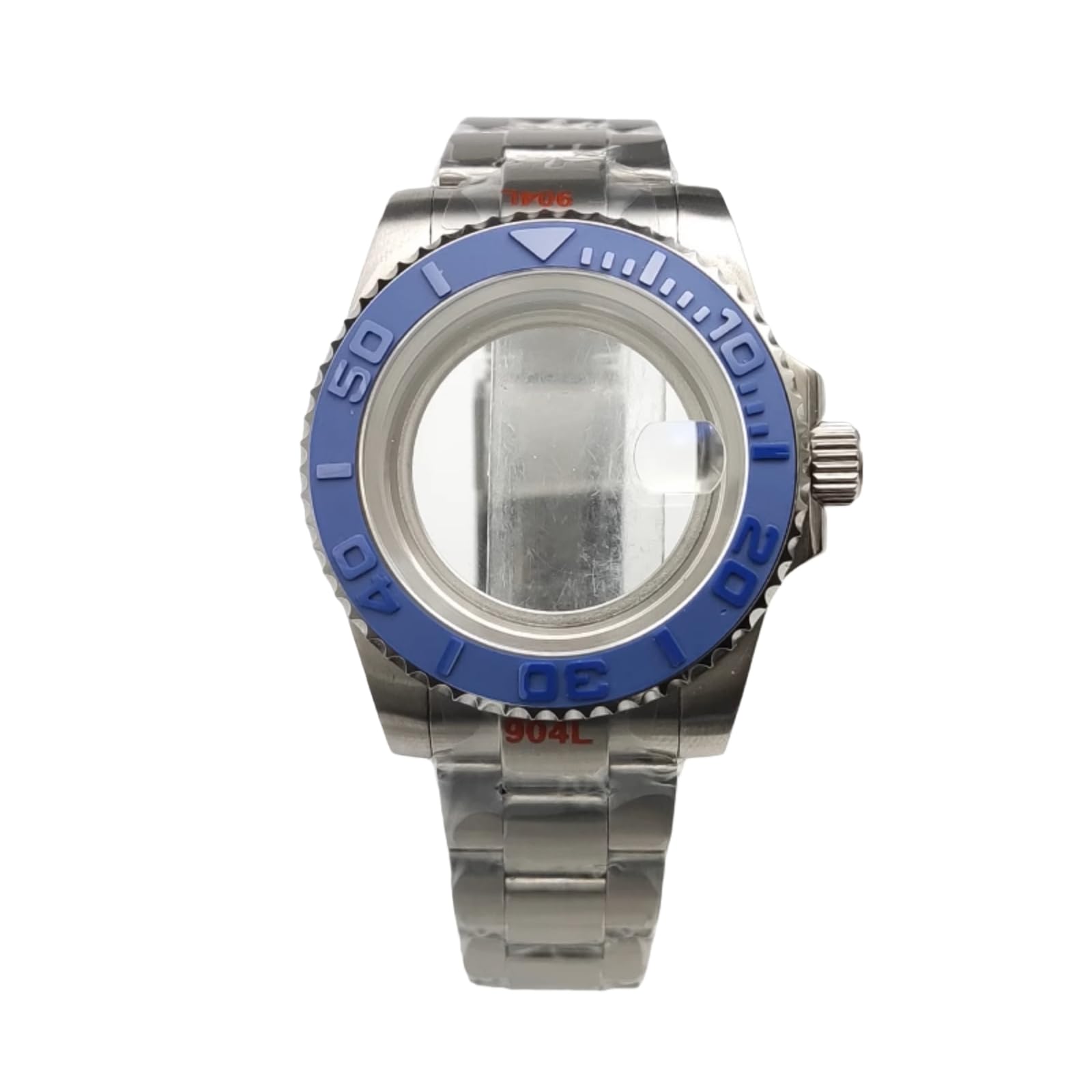 Set Cassa E Bracciale 40 mm Acciaio 904L Subacqueo GMT Stile Yacht Vetro Zaffiro Lente Datario Compatibile Con Movimento NH36 per Rolex Submariner/GMT-Master/Yacht-Master - 22