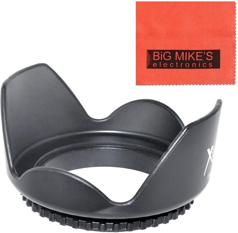 58mm Digital Tulip Flower Lens Hood for Canon EF 85mm f/1.8 USM Medium Telephoto Lens + Microfiber Cleaning Cloth