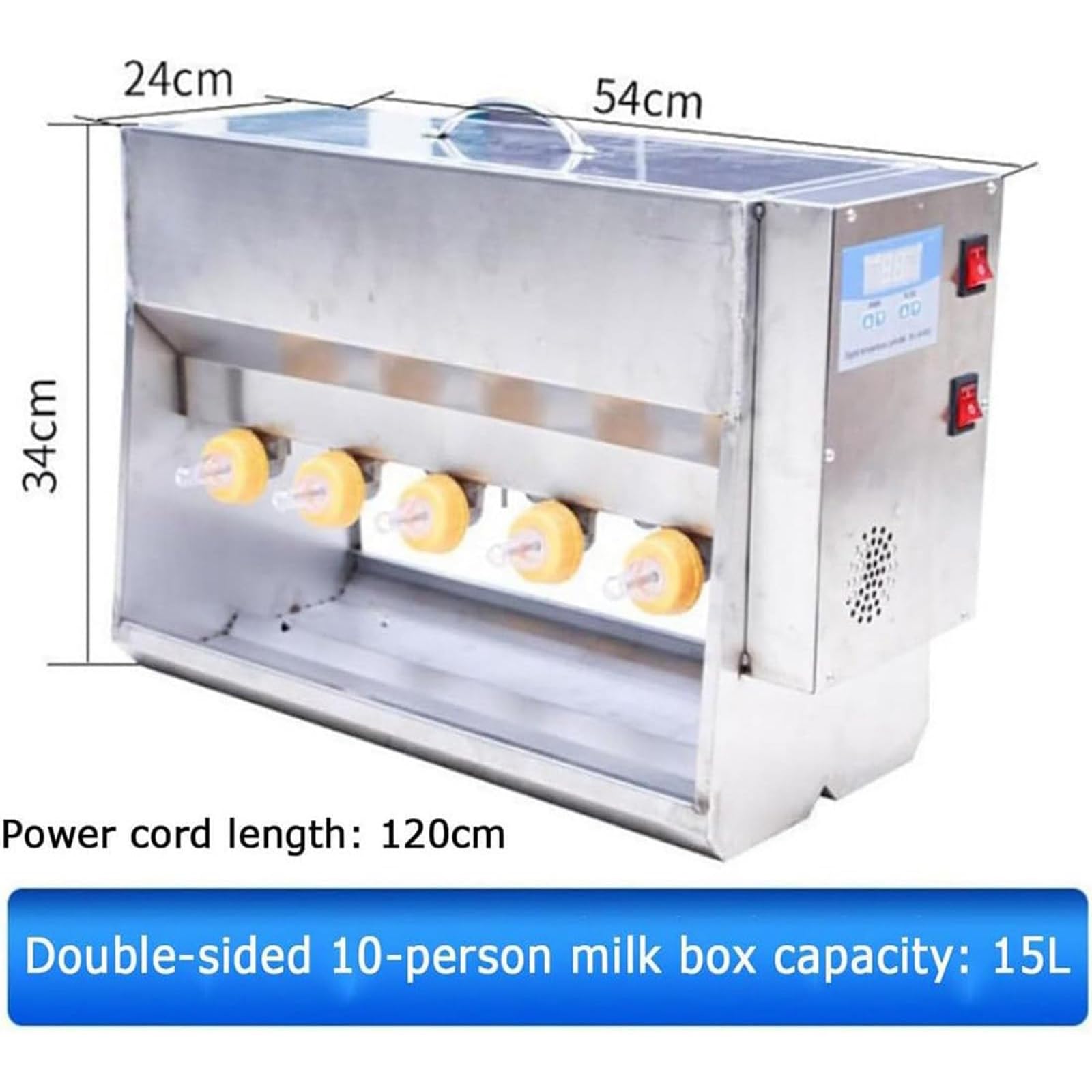 Mangeoire automatique à lait de porc - 10/14 tétines, acier inoxydable, température constante, baratte automatique du lait, mangeoire d'agneau pour fermes et pâturages