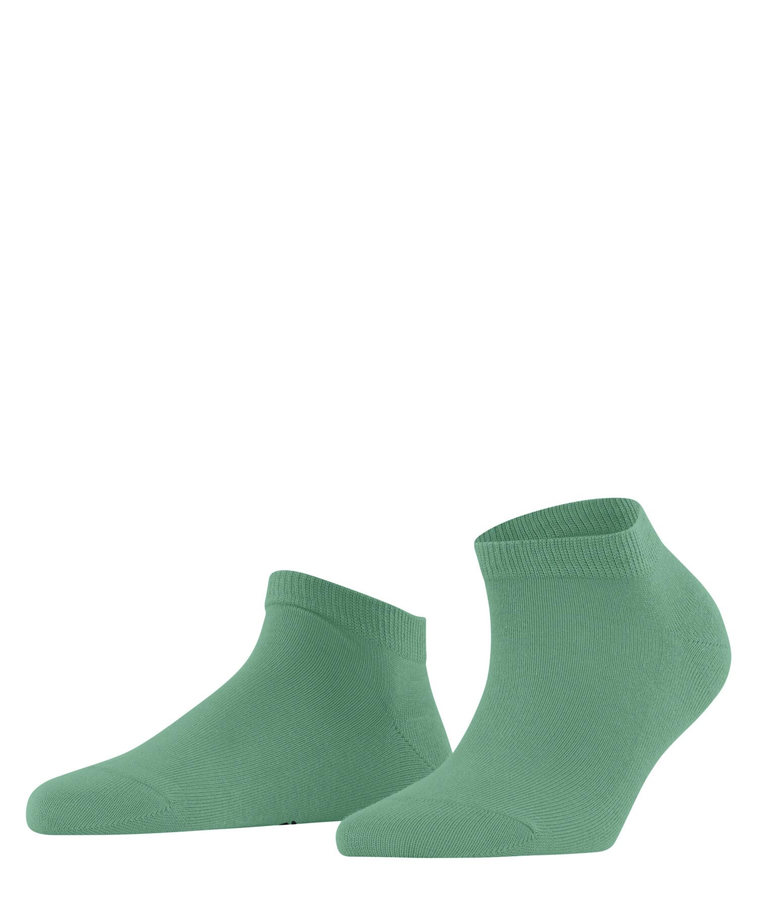 FALKE Women's Family W Sn Sustainable Cotton Low-Cut Plain 1 Pair Trainer Socks, Turquoise Ocean Green 7506, 2.5-5