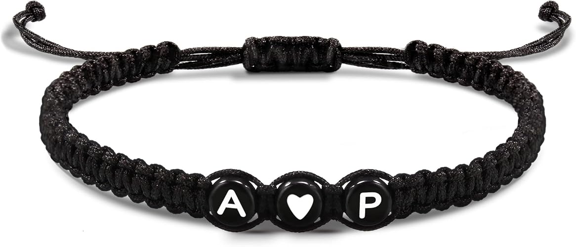 Initial Bracelets for Women Men's Bracelets Gifts for Girlfriend Boyfriend Letter Bracelets I Love You Gifts for Her Him Best Friend Birthday Gift Christmas Jewelry