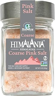 NATIERRA Himalania Himalayan Coarse Pink Salt in Glass Jar | Unrefined & Non-GMO | 9 Ounce