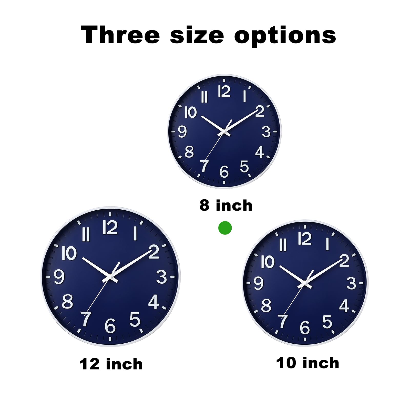 Stille Wandklok 12 Inch Niet-tikkende Keukenklok 30 Cm Kwarts Batterij Aangedreven Ronde Moderne Hangende Klok Voor Kantoorklas Kamer Woonkamer Slaapkamers