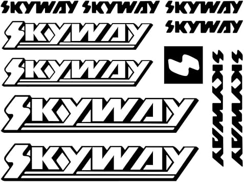 for Skyway BMX Cycling Bike Stickers Decals Frame Fork MTB Black